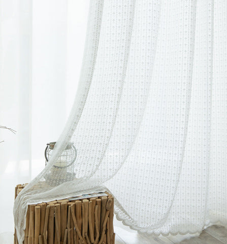 Trendy White Sheer Curtain