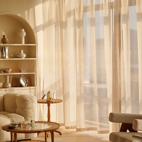 Linen Style Sheer Curtain